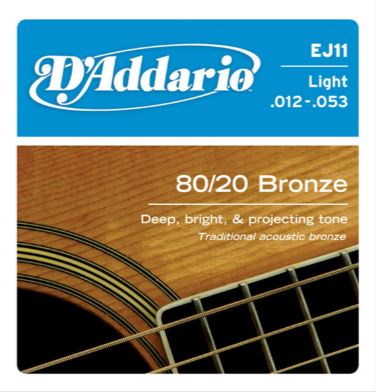 Struny D´Addario Phosphor Bronze EJ 16 .012 - .053 Light Gauge