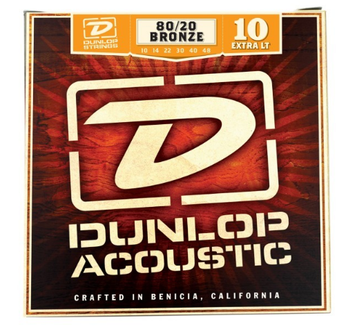 DUNLOP DAB 10/048 - 80/20 bronzové struny na akustickou kytaru 10