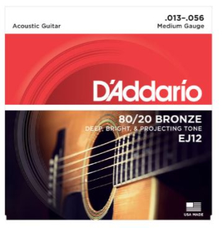 Struny D´Addario 80/20 Bronze EJ 12 .013 - .056 Medium Gauge